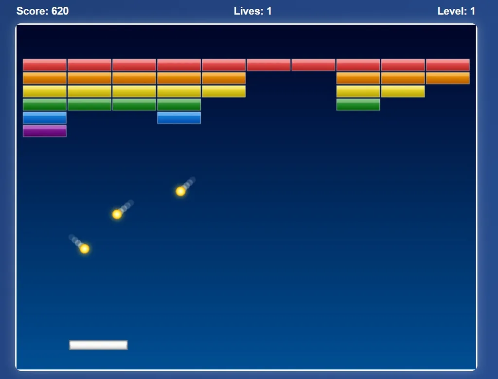 Nice breakout clone created with Claude 4 Sonnet Extended thinking