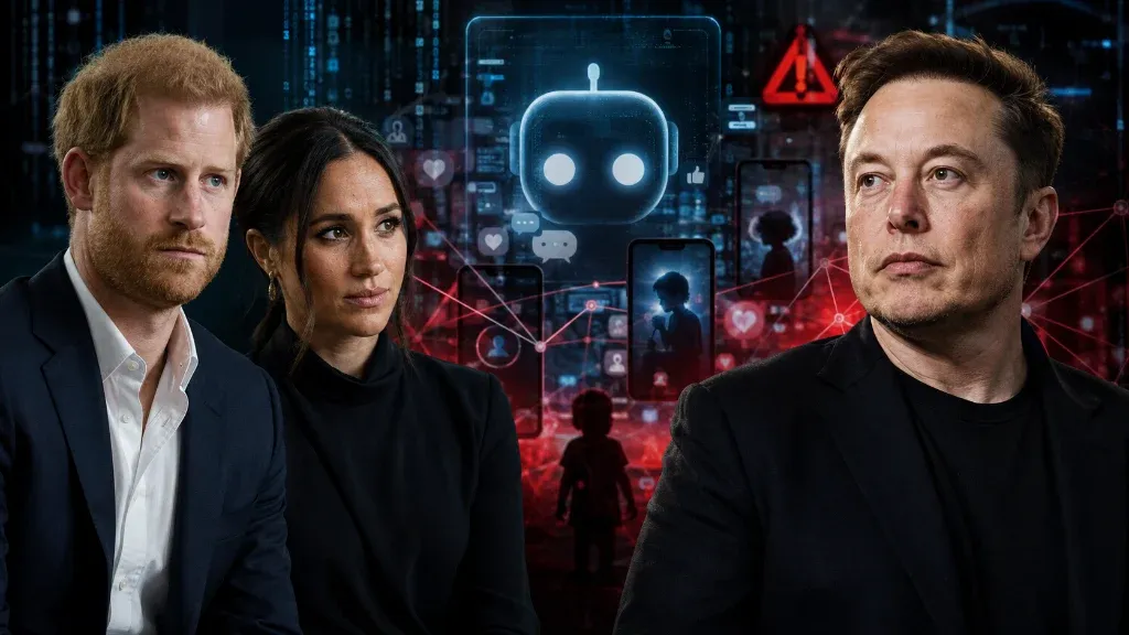 Prince Harry and Meghan Markle Slam Big Tech Over ‘Predatory’ AI Features as Elon Musk’s Grok Faces Scrutiny