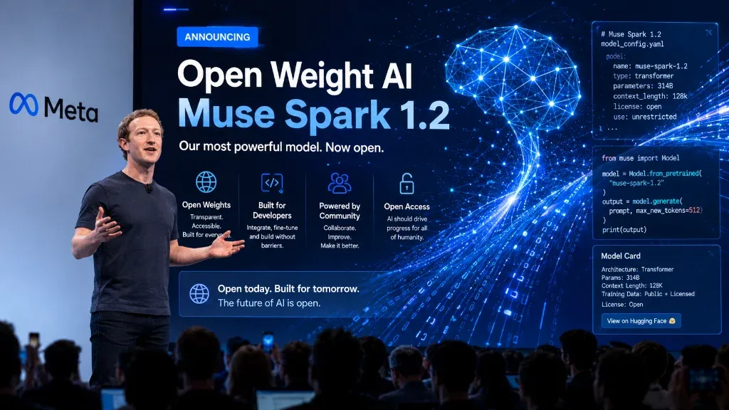 Meta Unveils Open-Weight Muse Spark 1.2, Bringing Its Most Powerful AI Model to Developers